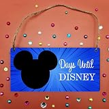 Pixie's Gifts Days Until Disney Chalkboard Plaque - Blue Comic 19x10cm view 2