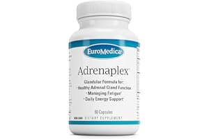 EuroMedica Adrenaplex - Healthy Adrenal Function Support Supplement - Dietary Supplement with L-Tyrosine, Pantothenic Acid & Vitamin B6 - Supports Adrenal Gland Health & Positive Outlook - 60 Capsules