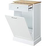 Amazon.de: Kesper Küchenwagen mit Mülltrennsystem aus Holz, 50 x 37 x