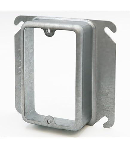 Hubbell-Raco 758 Square Mud Ring Fixture Cover, 1-1/4