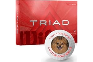 EVERYSWING GOLF – Custom Wilson Triad Golf Balls, 12-Pack – Personalized with Your Logo, Photo, or Text for Tournaments, Corp