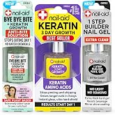 Nail-Aid Bye Bye Bite + Keratin Growth + 1 Step Builder Nail Gel - Extra Clear