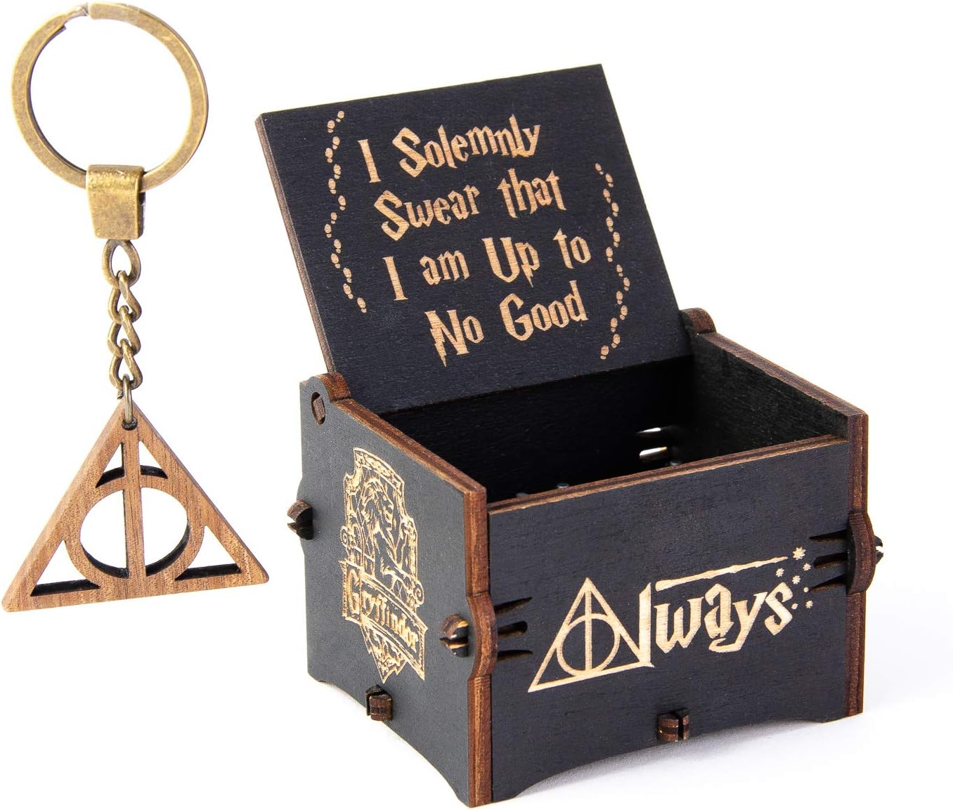 Enjoy The Wood Hedwig's Theme Harry Potter Music Box Wooden Personalised Magic Hogwarts Hand Cranked Movement