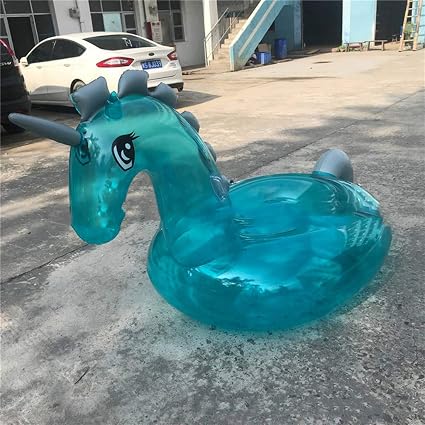 Bouée Gonflable Transparent Licorne Piscine Matelas De