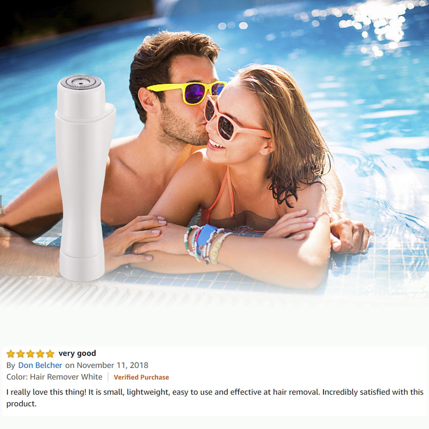 Tobeape Facial Hair Removal for Women, Waterproof Electric Painless Hair Remover Trimmer for Face Facial Armpit Upper Lip Chin Bikini Line Area Arm Leg, Built-in LED Light