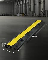 CREWORKS 3 Pack 2 Channel Rubber Cable Protector Ramp 5t/11000lbs Heavy Duty view 6