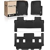 YHTAUTO Floor Mats Fit Ford Expedition EL & Lincoln Navigator L 2011-2017 (with 2nd Row Bucket Seats Without Center Console), TPE All Weather Car Mats Floor Liner, 1st & 2nd Row & 3 Rows, Set of 4