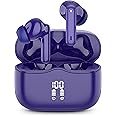 Wireless Earbuds, Headphones Wireless Bluetooth 5.3 Ear Buds, Wireless Headphones with Mic, 36H Playtime Noise Canceling Headphones with LED Display, IP7 Waterproof Earphones for Android IOS, Blue
