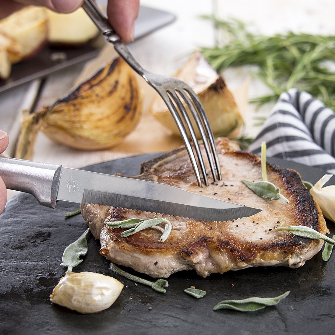 Rada Cutlery Serrated Steak Knife Set Stainless Steel Knives With