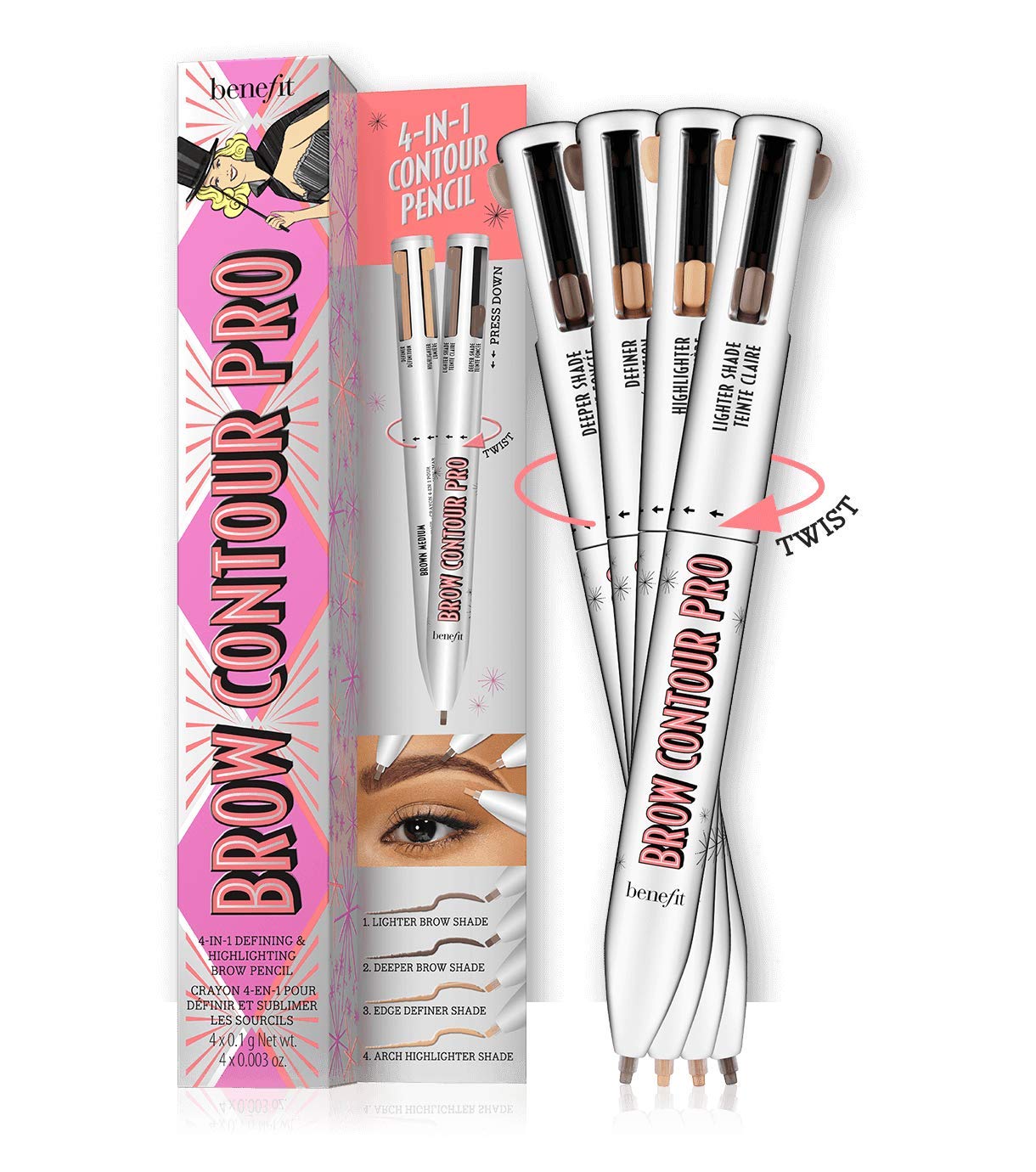 Benefit Brow Contour Pro 4 In 1 Defining And Highlighting Brow Pencil 05 Brown Black Deep Buy Online In India At Desertcart 86551118