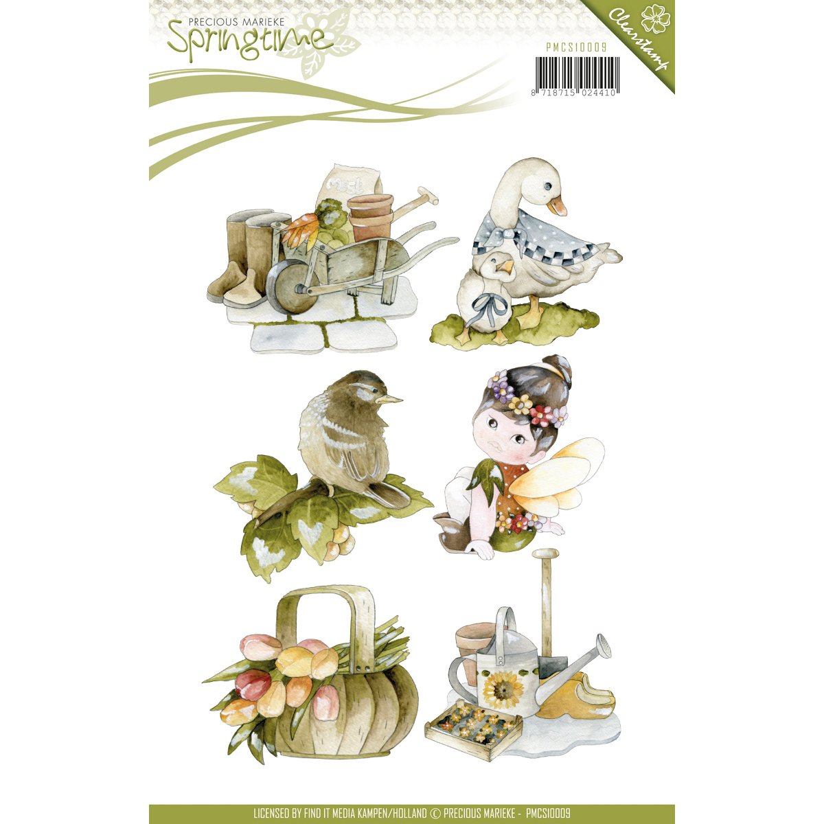 Find It Trading Precious Marieke Clear Stamp-Springtime, Other, Multicoloured, 24.79x14.4x0.33 cm
