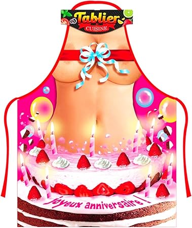 Les Tresors De Lily Q1752 Tablier Humoristique Joyeux Anniversaire Femme Amazon Fr Cuisine Maison