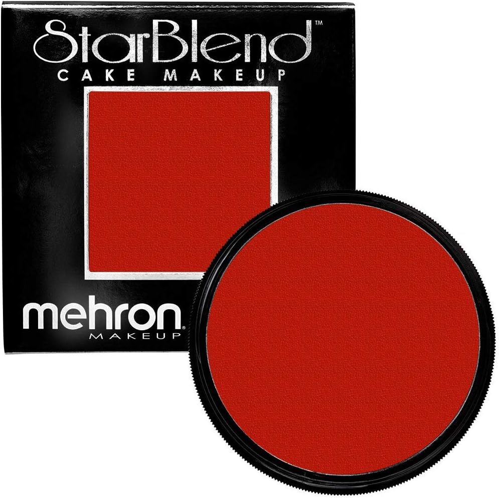 Mehron StarBlend Cake Makeup - Red 2 oz Fade Resistant Professional Face Paint