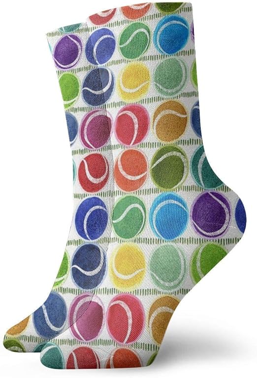 Socks Breathable Tennis Balls Crew Sock Exotic Modern Women & Men Printed Sport Athletic Socks