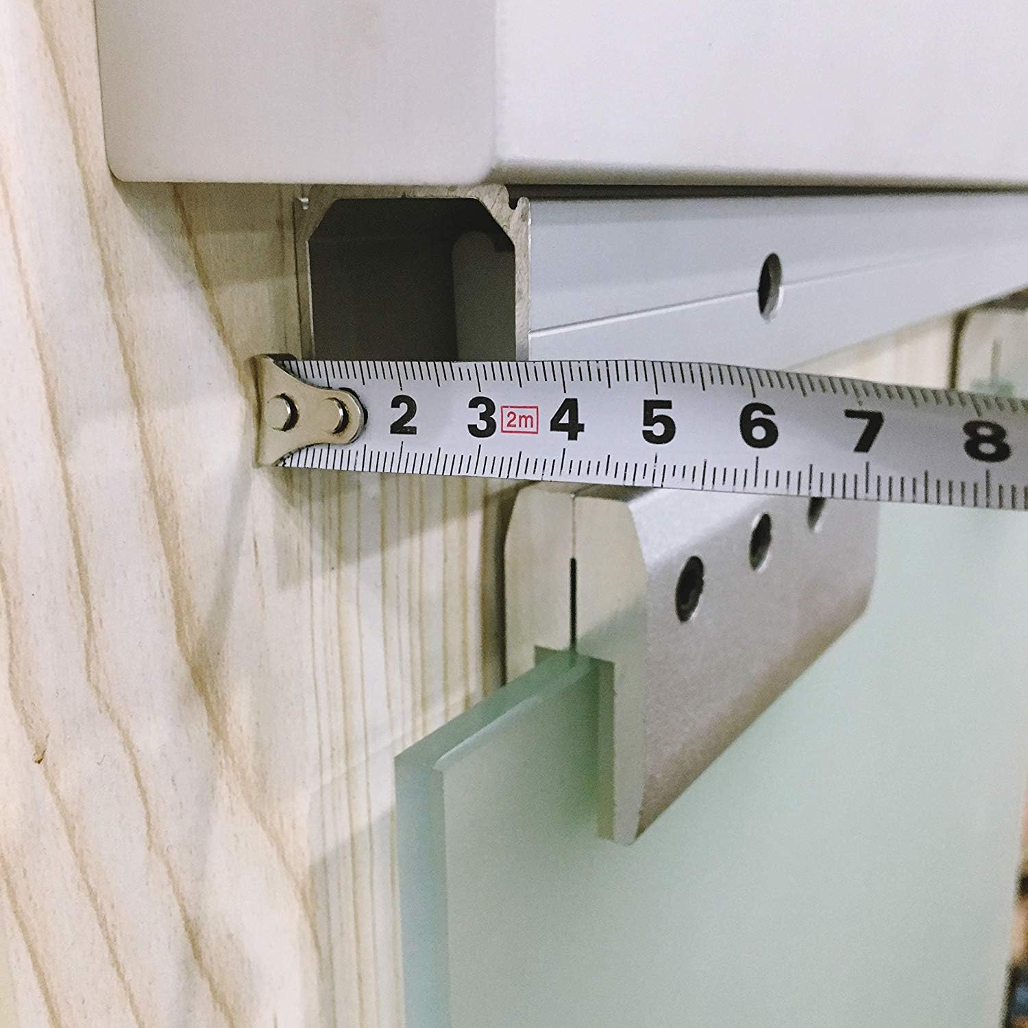 Building Materials 6.6FT Aluminium Alloy Brushed Hidden Sliding Barn