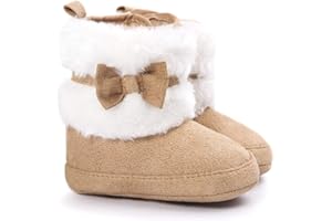 LIVEBOX Prewalker Toddler Boots Premium Soft Anti-Slip Sole Warm Winter Boots for Infant Baby Girls