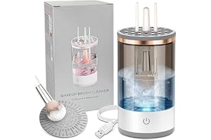 CREACARE Electric Makeup Brush Cleaner - Efficient Electric Makeup Brush Cleaner Machine for Thorough Brush Cleaning, Ideal for Makeup Artists & Enthusiasts