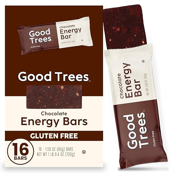 GOOD TREES CHOCOLATE ENERGY BARS, GLUTEN-FREE SNACK 16...