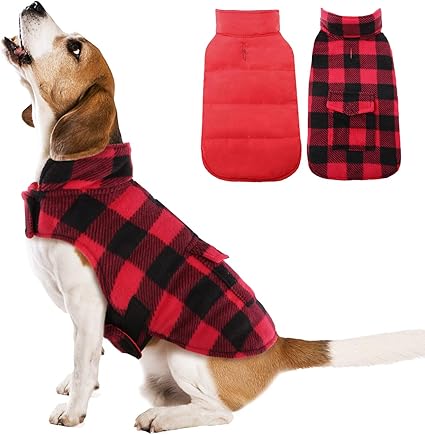 Kuoser plaid dog coat Clearance