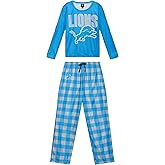 FOCO NFL Pick Your Team Women's Pajama Set with Checkered Pants