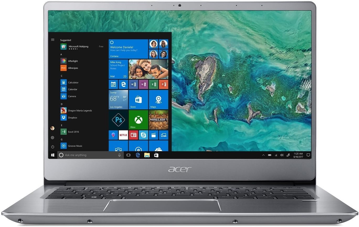 2018 Flagship Acer Swift 3 Laptop, 14" LED-backlit Widescreen FHD IPS Display, Intel Core i5-8250U Processor at 1.6GHz, 8 GB DDR4 SDRAM, 256 GB Solid State Drive, Windows 10 Home