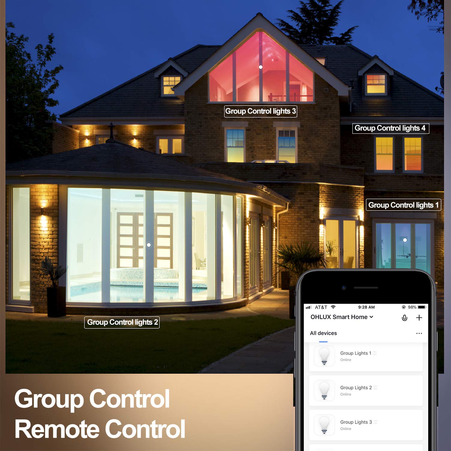 group lights in google home