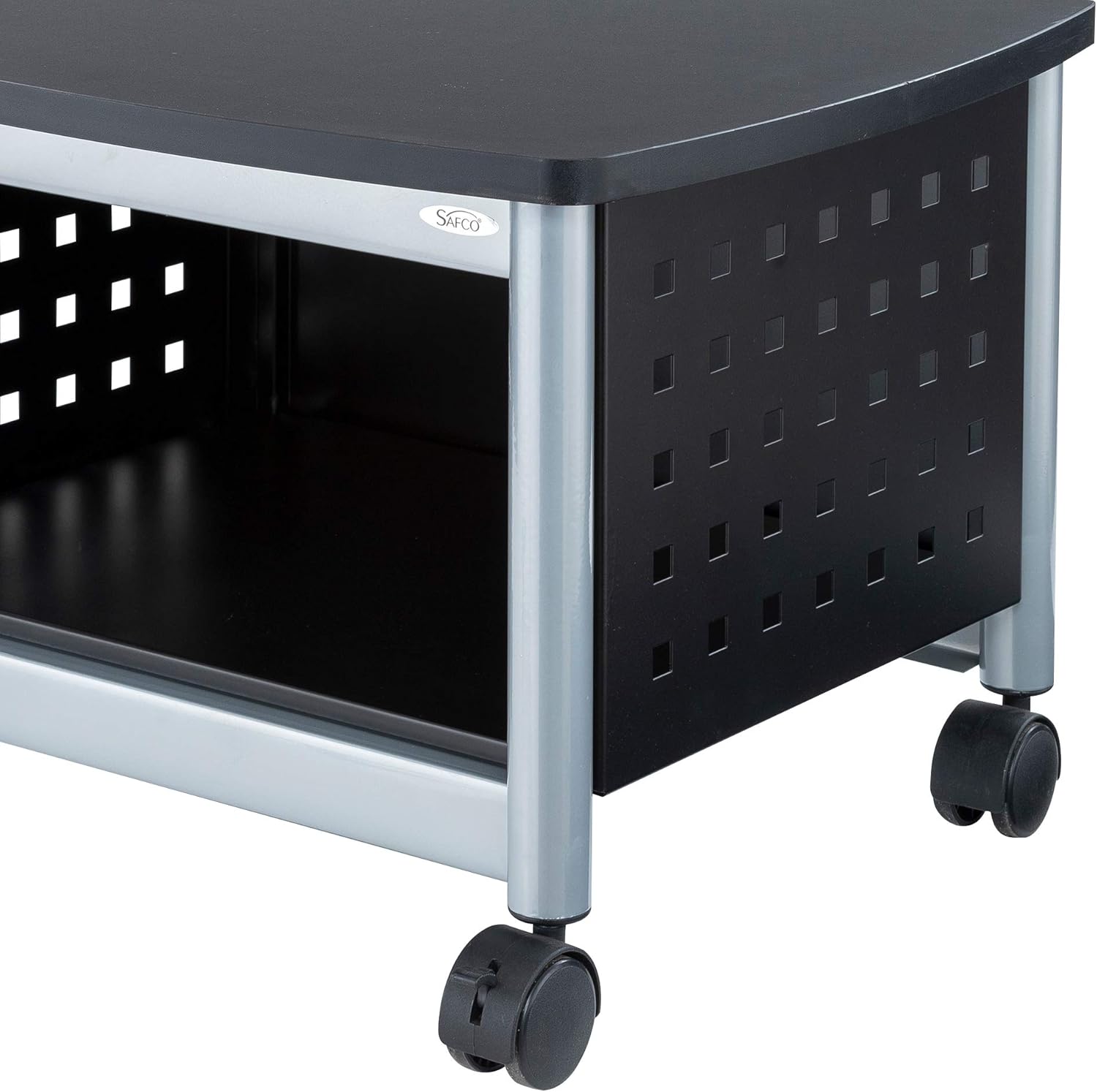 Safco Products Scoot Underdesk Printer Stand , Black, Powder Coat Finish, Swivel Wheels for Mobility: Furniture & Decor