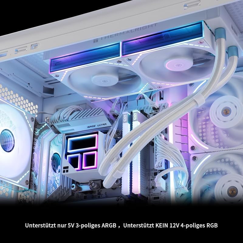 Frozen Infinity 240 WHITE - Ventilador de CPU doble PWM con 2000 rpm, enfriador de CPU Aio para AM4/AM5 e Intel LGA115X/2011/1700/1851, Infinity Mirror