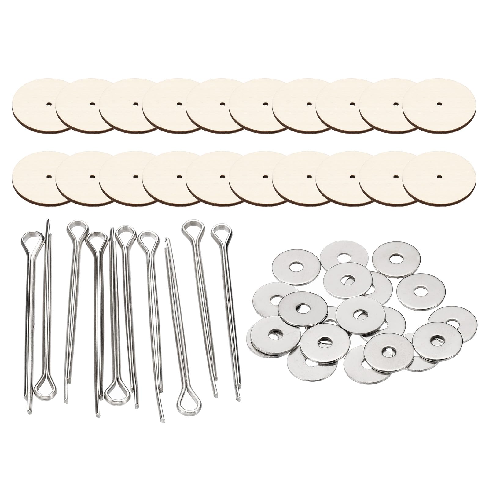 PATIKIL 35mm Doll Joints, 10 Set Removable Cotter Pin Joints Connector and Fiberboard Tray for Bear Limbs Making Head Joints DIY Crafts Accessories