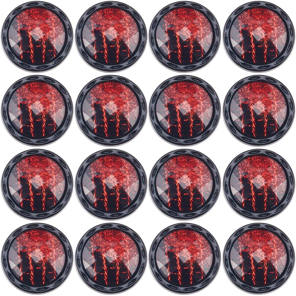 GORGECRAFT 20Pcs 1-Hole Beveled Cut Glass Shiny Red Sewing Shank Buttons 25mm Resin Shank Button for Diy Sewing Crafts Sweater Uniform Blouse Jacket Clothing Hat Embellishments Jewelry Making Supplies