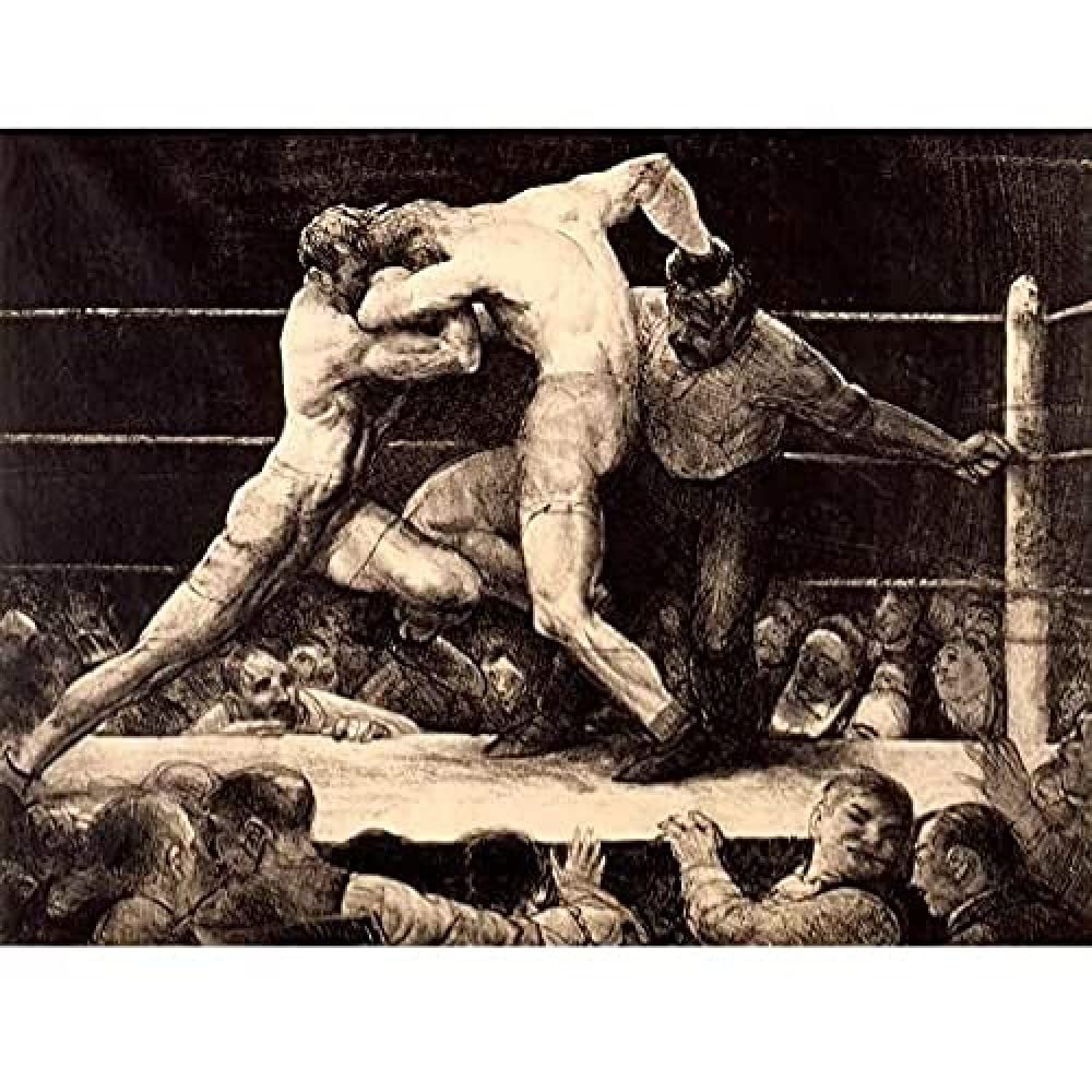 Bellows George Wesley A Stag At Sharkeys Art Print Canvas Premium Wall Decor Poster Mural