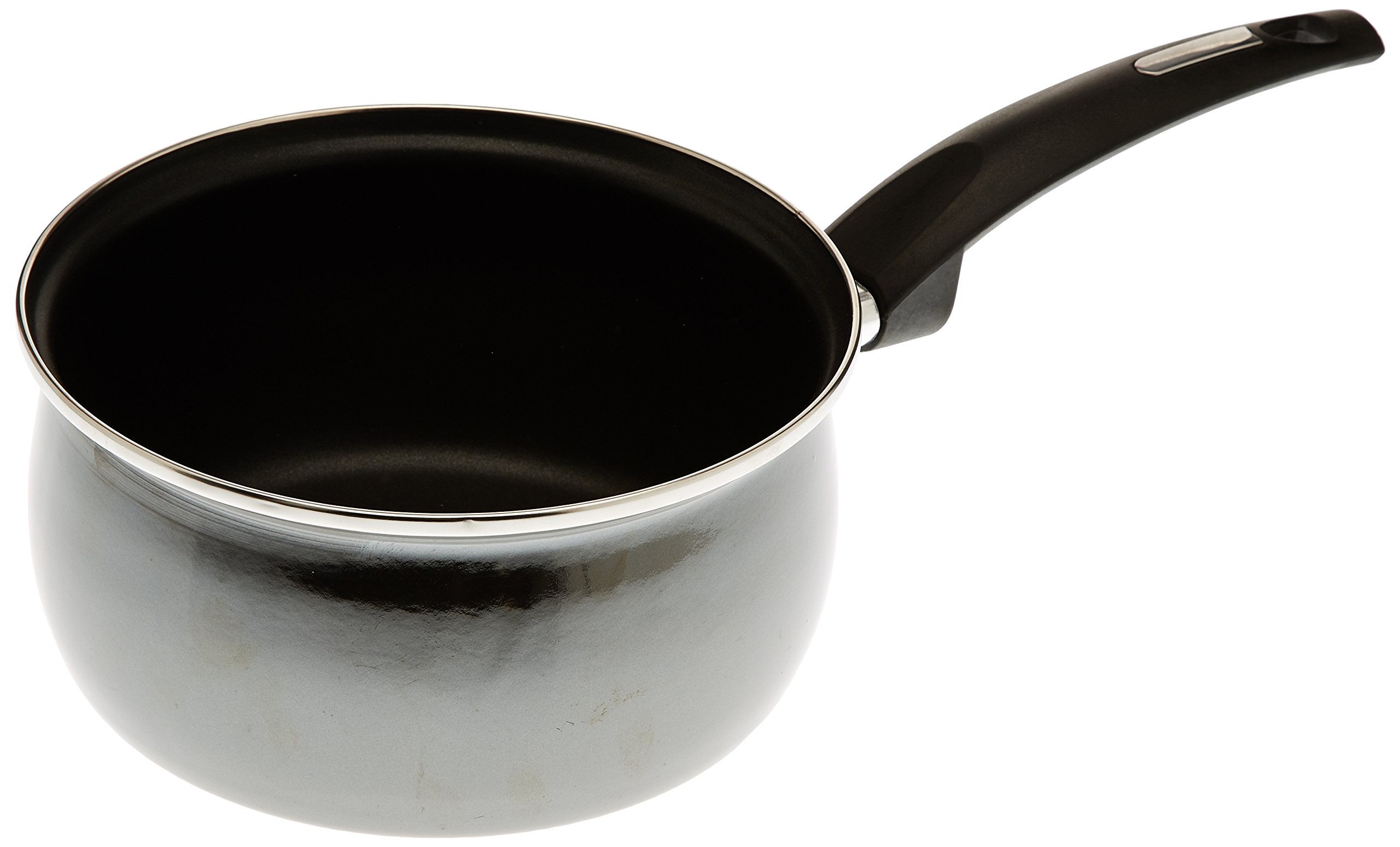 MSV Stainless Steel Saucepan, Black, 20 cm
