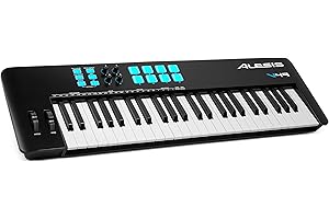 Alesis V49 MKII – USB MIDI Keyboard Controller with 49 Velocity Sensitive Keys, 8 Full Level Pads, Arpeggiator, Pitch/Mod Whe