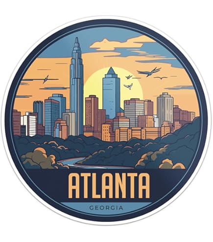 Squiddy Georgia State License Plate Vinyl Sticker - 5 Inch Wide For Car, Laptop, Notebook