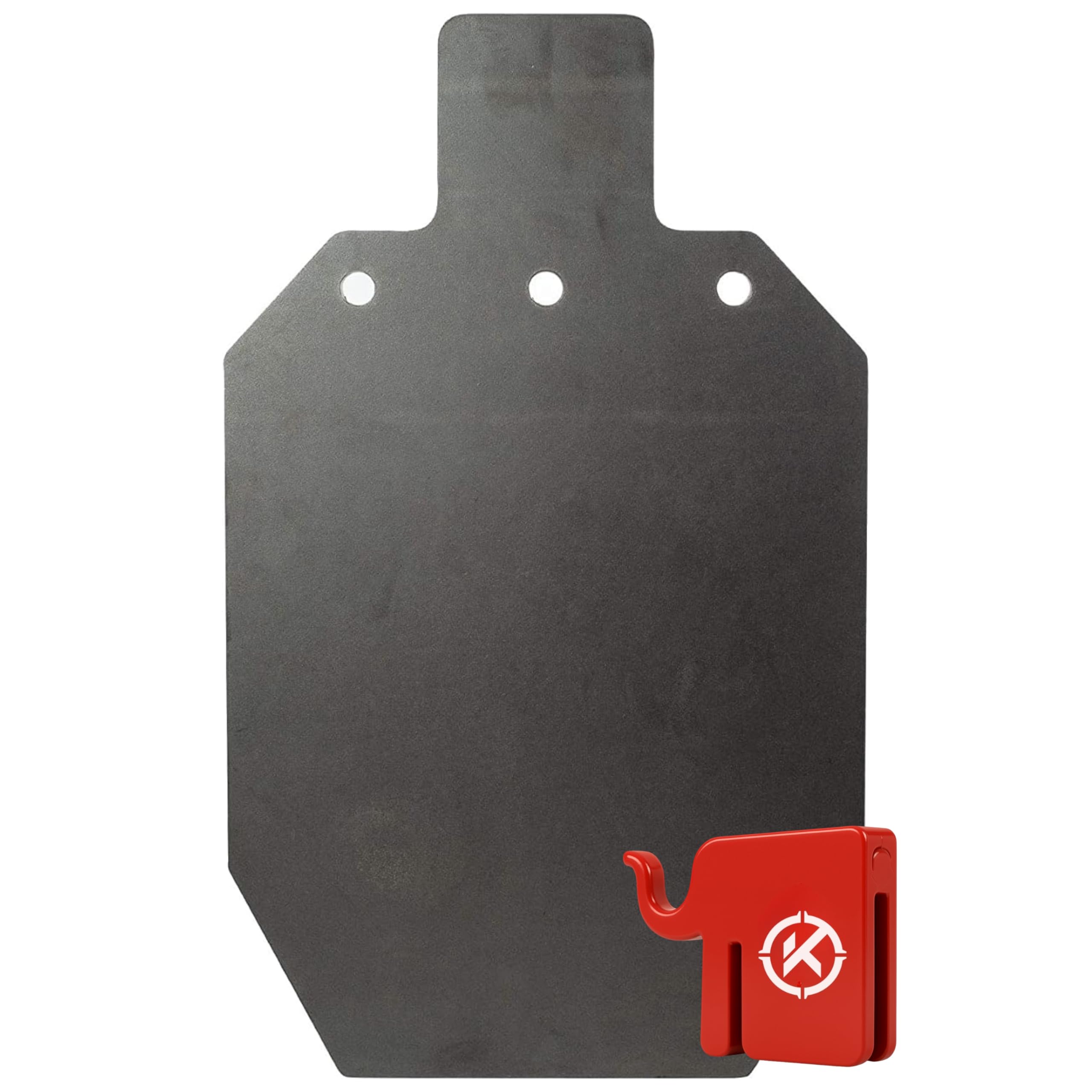 Photo 1 of KRATE Tactical AR500 18’’ Torso Steel Shooting Target – 3/8” – Made in The USA – with Elephant T-Post Target Hanger