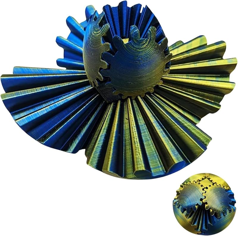 GALER GearSphere Steampunk Fidget Ball 3D Printed Gear Cube Toy Stress Relief