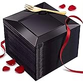 supernal 200pcs Black Dessert Plates with 100pcs Gold Dessert Forks,100pcsElegant Appetizer Salad Plastic Plates,Black Square Cake Plates for Party,Birthday, Wedding,Afternoon Tea