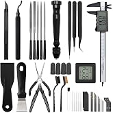 3D Printer Tools Kit, Quality 3D Printing Tool Kit for Model Measuring/Finishing/Deburring/Drilling, 3D Printer Accessories for All FDM/SLA Printers Removing Support, Cutting Filament