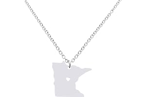 Yiyang State Necklace Pendant Country Map Pendant Charm Jewelry Gift for Women Teens