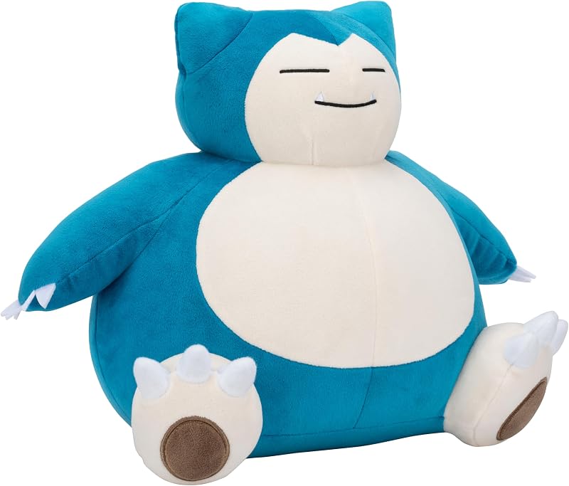 Pokemon Peluche Ronflex - Peluche Suave de 30 cm con Detalles auténticos