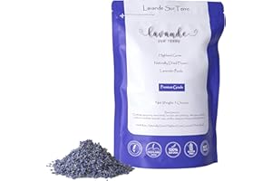Lavande Sur Terre Dried Lavender Flower Buds for Crafts, Baking, Tea, DIY Projects, Sachets & Fresh Fragrance, 5 Ounces Bag, LV-N-1