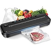 75kpa Compact Vacuum Sealer 6-in-1 w/Ext. Slide Blade & Digital Timer 6-in-1 Food Vacuum Sealer 75kpa, Ext. Slide Blade, Digital Timer