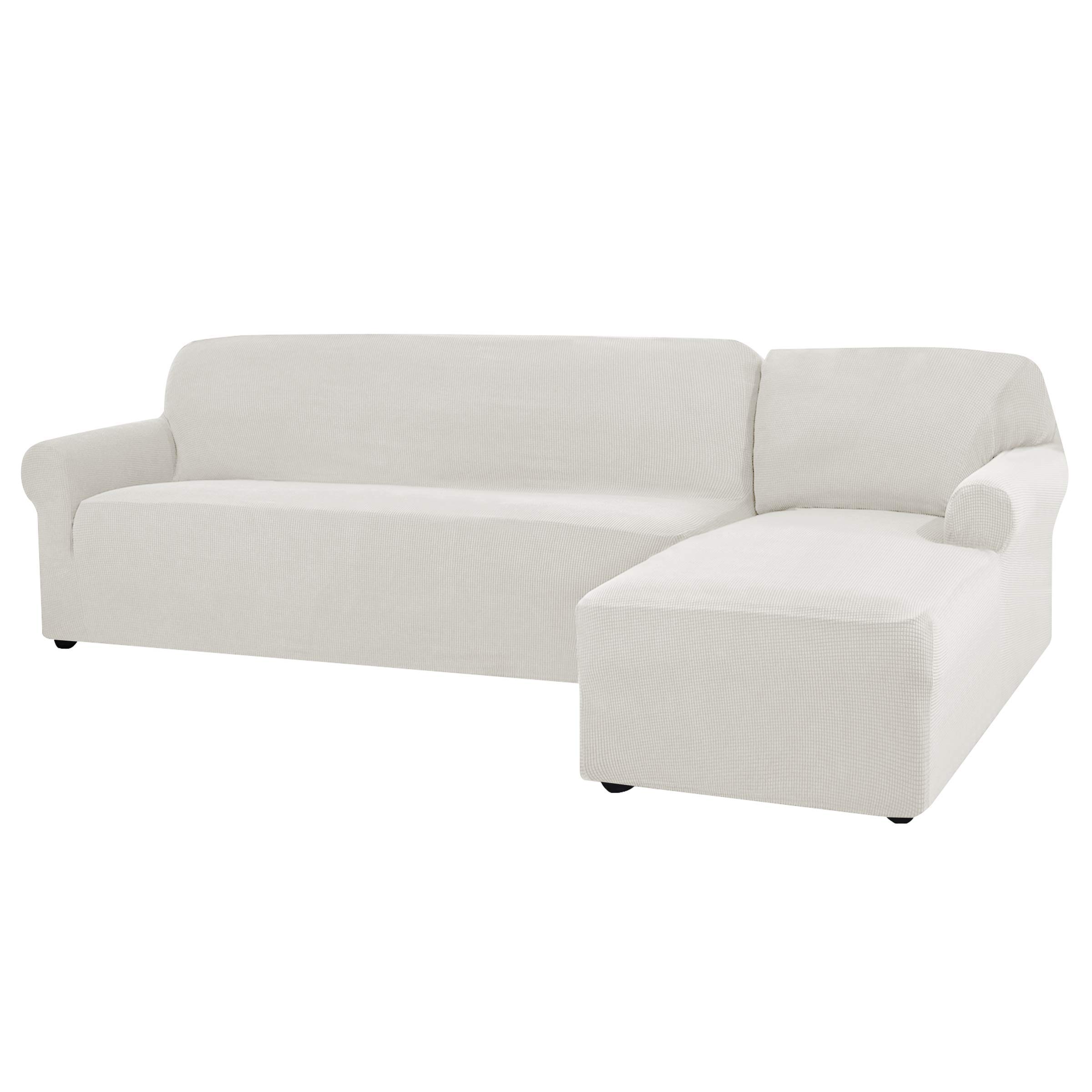 Buy CHUN YI L Shape Sofa Cover Stretch Jaqurard Fabric Sectional Sofa Covers, Durable Spandex