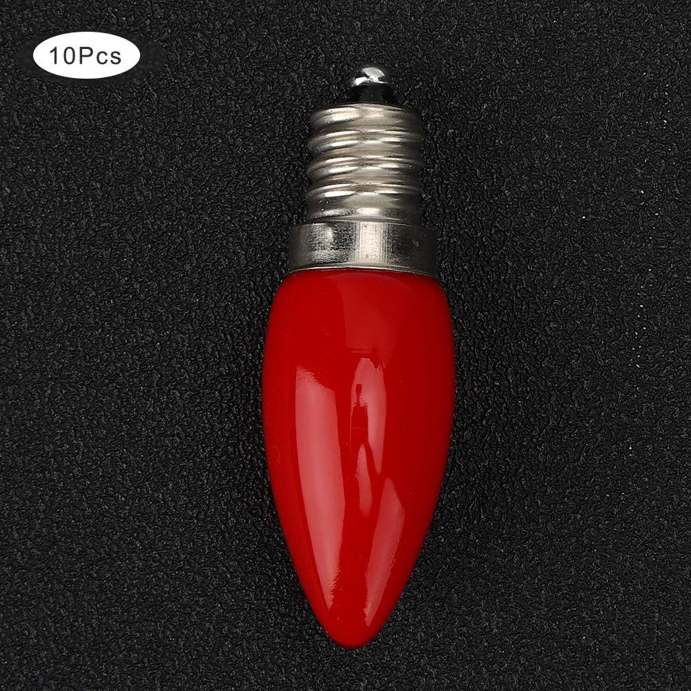 eecoo Retro LED Mini Light Bulb, E12 1.5W AC230V Red Light Candle Bulbs, Soft light Energy Saving Design, for Home Car Lighting Christmas Home Decorative (10Pcs) - Image 3