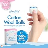 SOL 200pk Cotton Wool Balls - 100% Pure Cotton for Baby Care & Crafts view 2
