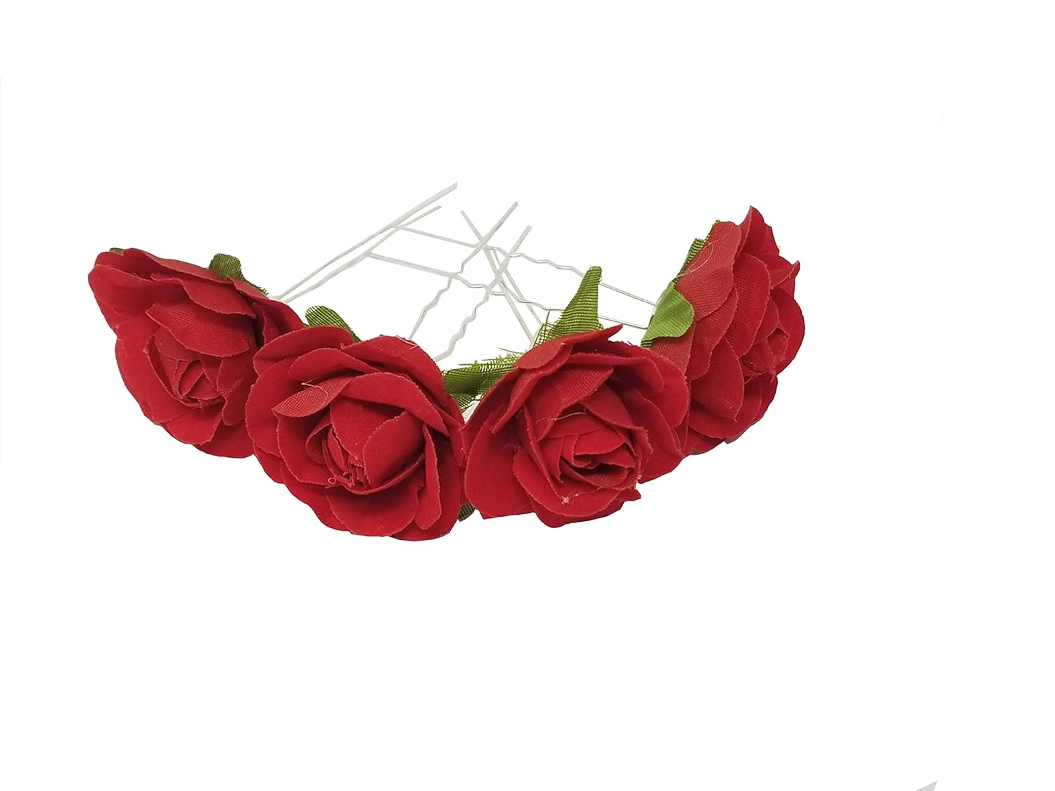 Buy Evogirl Juda Stick Red Rose Side Hair Bun Pin Wedding Bridai