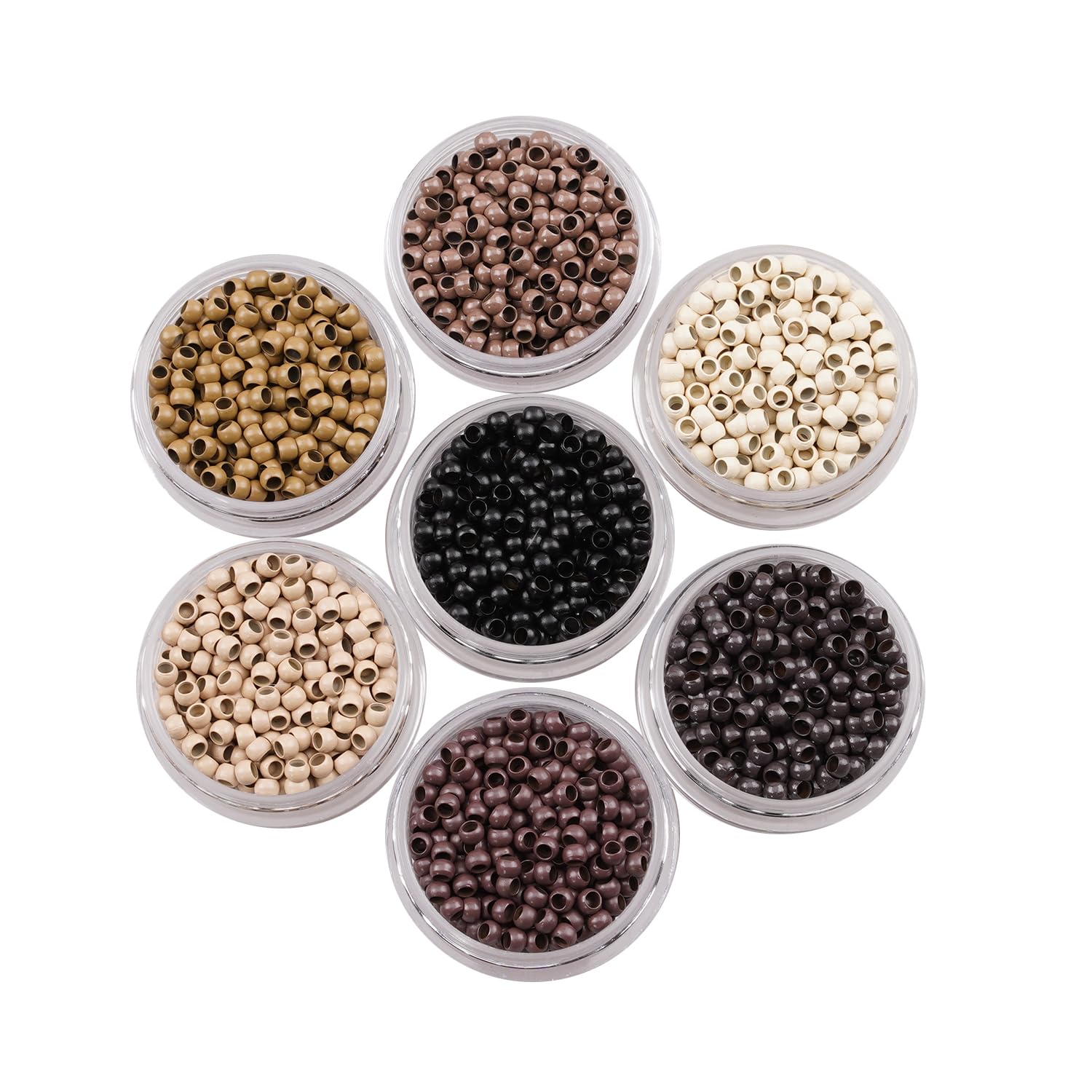 KOCONI KOCONI 1000PCS Micro Rings Nano Ring Copper Nano Extension Beads Nano Beads Micro Rings Nano Rings Micro Beads Hair Extension Beads Rings Micro Nano Beads 3mm #6 Beige Blond