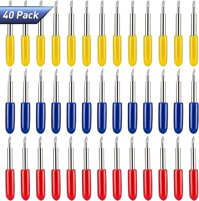 SPOKKI 40Pcs Replacement Cutting Blades for Cricut Explore Air 2 3 Maker 3