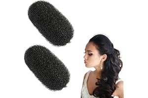AEGYPIUS 2Pcs Charming Bump It Up Volume Inserts Hair Comb, Nylon Material, Hair Pads, Beehive Hair Style Tool, Hair Base Styling Clip Accessories for Women Lady Girl (Black)