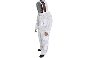Forest Beekeeping Supply - 3 Layer Ventilated Bee Suit for Apiarist, Breathable & Durable - Protection and Safety for All Beekeepers (Small)